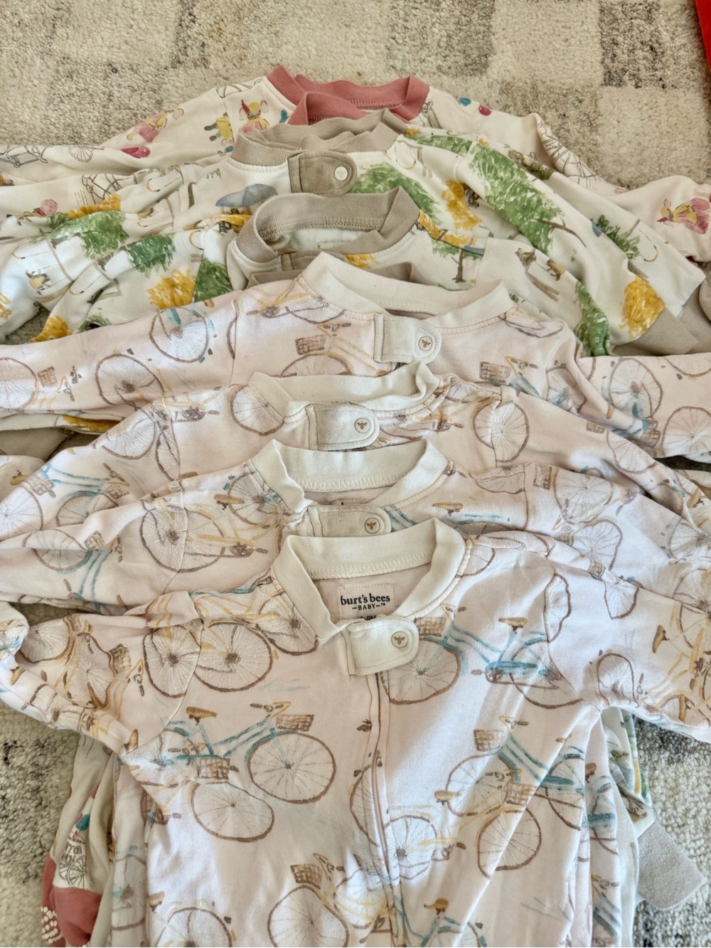 Burt's Bees Organic Footless and Footed Pajamas (set of 10)